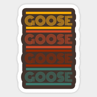 Goose band retro letters Sticker